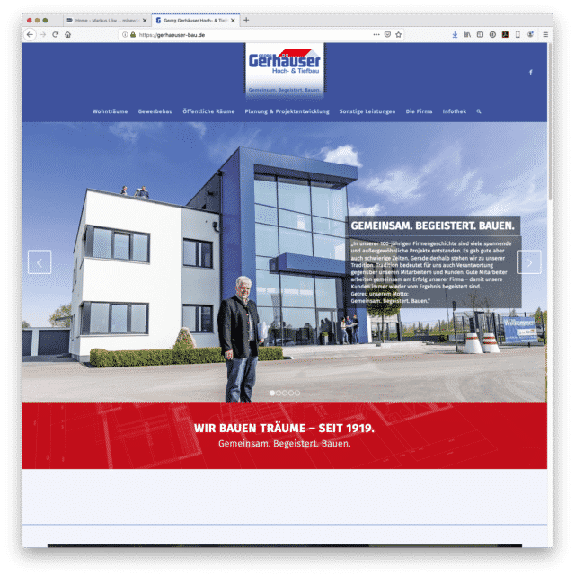 Georg Gerhäuser Hoch und Tiefbau - Homepage Markus Löw - mloew[werbeagentur] Design; Fotografie; Film